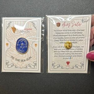 Virgin Voyages Blue and Gold Pin